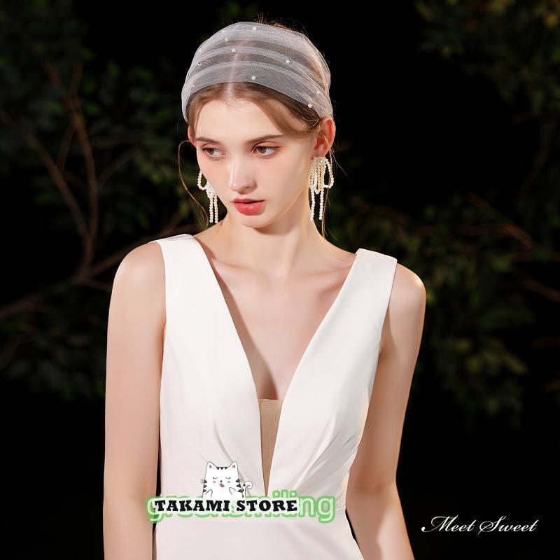 ウェディングベール ヘアバンド ヘッドドレス ヘアアクセサリー バードケージベー...