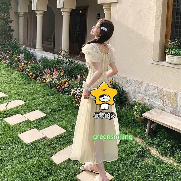 リゾートワンピース 大人可愛い 夏ワンピース リゾートワンピース レディース リゾート ワンピース サマー 無地 小柄 半袖 オシャレ ロング丈