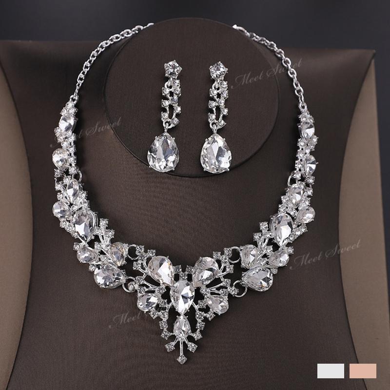 Other - ネックレス ピアス セット ブライダル 結婚式 二次会 ウェディング ウエディング パーティー 発表会 演奏会 ステージ 舞台 衣装 キラキラ 豪華 ゴージャス