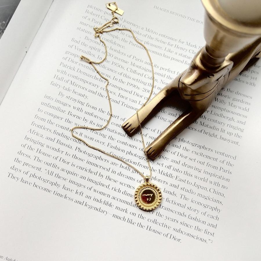 ニャンワークショップのネックレス レディース 女性 アクセサリー ファッション小物 まる サークル 円 ペンダント ロゴいり チェーン ラウンド型 シンプル おしゃれ かわ｜アングル3