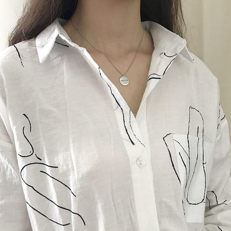 ニャンワークショップのネックレス レディース アクセサリー チェーン プレート サークル ロゴ おしゃれ かわいい シルバー925 上品 お出かけ シンプル プレゼント ギ｜アングル3