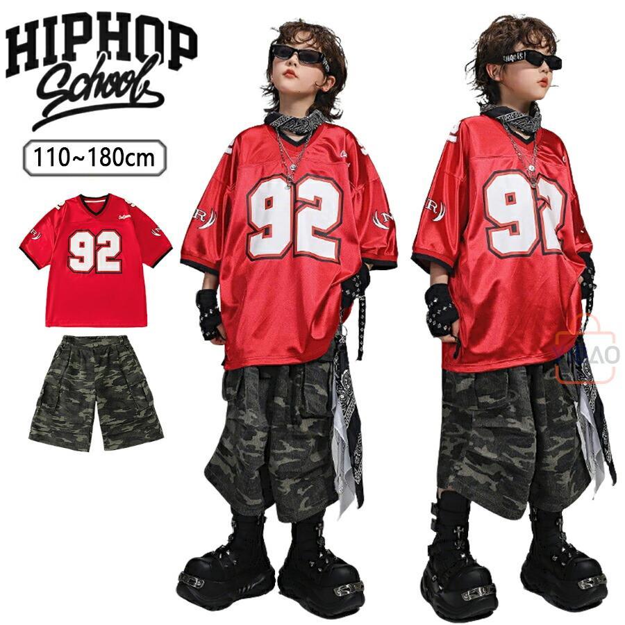 商品内容2点セット：トップス+パンツ3点セットA：トップス+パンツ+グローブ3点セットB：トップス+パンツ+バンダナ商品仕様 素材：綿混、ポリエステル、その他商品サイズ具体的なサイズ情報は画像表記の通り、ご参考くださいませ。関連キーワード： Tシャツ×だぶだぶパンツ！子供のストリートダンス 必須スタイル 110-180CM Yibaoバスケットボールユニフォーム 赤 キッズダンス衣装 女の子 男の子 HIPHOP衣装 練習着 ジャズダンス 演出服 迷彩柄 パンツ 緑 かっこいい ステージ衣装 上下セット ヒップホップ キッズ ダンス 衣装 おしゃれ キッズ ファッション【注意事項】製品更新により、予告なしで同じ商品がデザイン、色若干変わる場合がございますので、予めご了承下さい。撮影の為、画質等の関係上、色などが実際の商品と若干違ってしまうこともあるかもしれませんがご理解のほどご購入ください。予めご了承ください。サイズはスタッフによる平置き実測サイズの為、1~3cm誤差が生じる場合がございます。