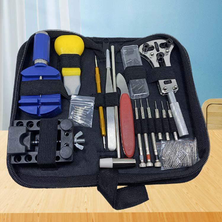 ニャンワークショップの【147点セット】 腕時計 工具 修理 セット キット 時計 工具セット 裏蓋開け バネ棒外し 精密ドライバー コマ 裏蓋 オープナー 電池交換 ベル｜アングル2