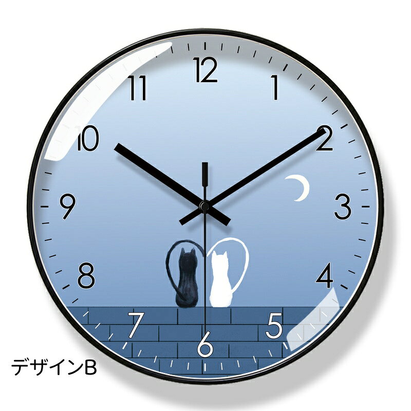 掛け時計 おしゃれ 北欧風 壁掛け時計 連続秒針 静音 ABS フレーム 非電波 インテ...