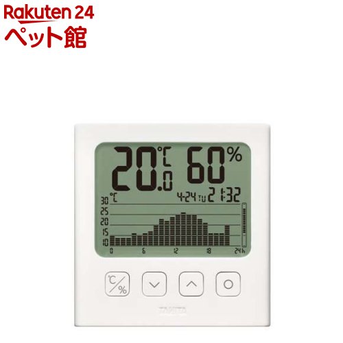 タニタ デジタル温湿度計 ホワイト TT-580-WH(1個)【タニタ(TANITA)】[温度計 湿度計 グラフ表示 1時間毎 大画面 TT-580 WH]