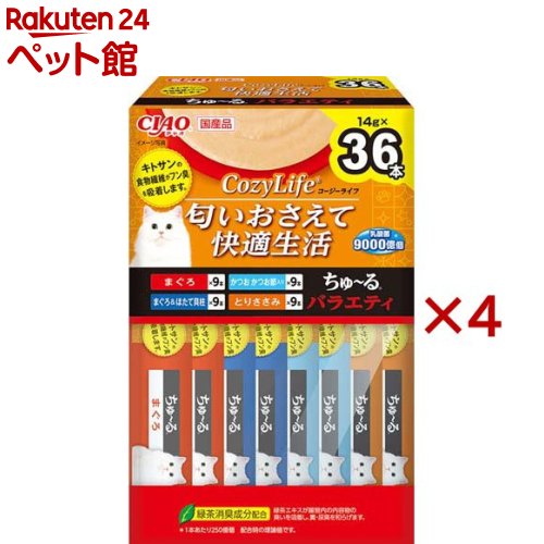CIAO CozyLife ちゅ〜る BOX バラエティ(36本入×4セット(1本14g))