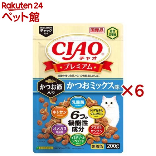 CIAO プレミアム かつお節入り かつおミックス味(200g×6セット)【チャオシリーズ(CIAO ...