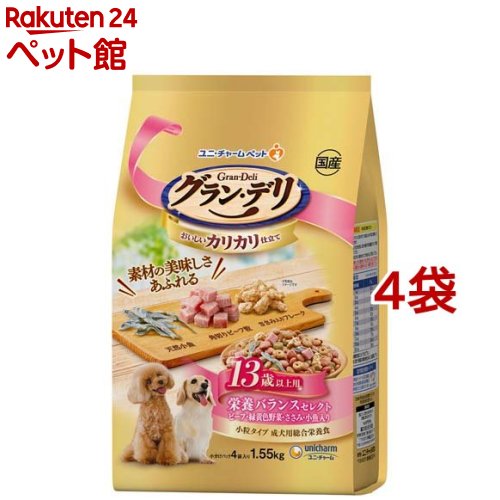 Rakuten - グラン・デリ カリカリ仕立て 13歳以上用 栄養バランスセレクト(1.55kg*4袋セット)【グラン・デリ】