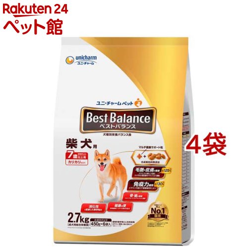 Mature Dog - ベストバランス カリカリ仕立て 柴犬用 7歳以上用(2.7kg*4袋セット)【ベストバランス】