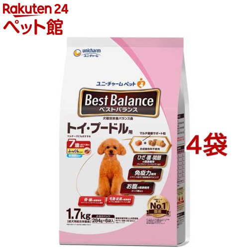 樂天商城 - ベストバランスふっくらトイ・プードル用 7歳頃から始める低脂肪(1.7kg*4袋セット)【ベストバランス】