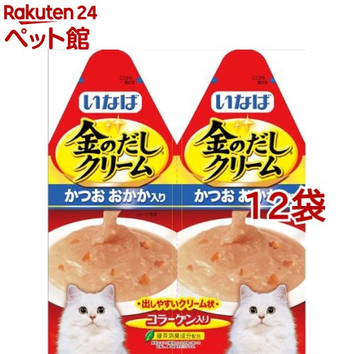 いなば 金のだし クリーム かつお おかか入り 60g*12コセット 【d_inaba】【dalc_inaba】【金のだし】[キャットフード]