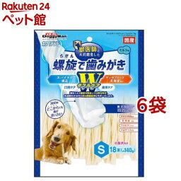 ドギーマン ホワイデント 螺旋で歯みがき Wケア S(18本入*6袋セット)【ホワイデント】