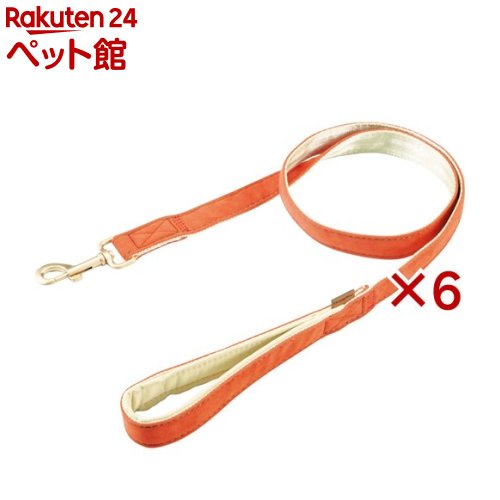 楽天楽天24 ペット館Doggy's Tailor ドッグリード ひきひも L スエードスタイル オレンジ（6セット）【Doggy's Tailor】