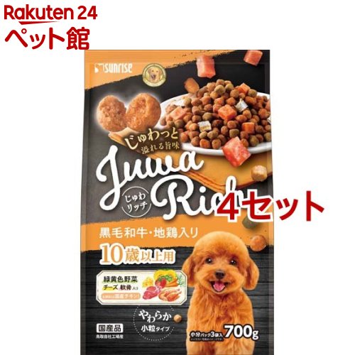 Premium - じゅわリッチ 黒毛和牛・地鶏入り 10歳以上用(700g*4セット)