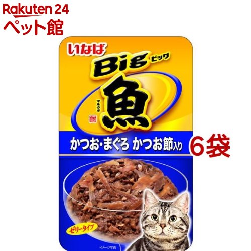 いなば Bigマルウオ かつおまぐろ かつお節入り(80g*6袋セット)【いなば マルウオ】