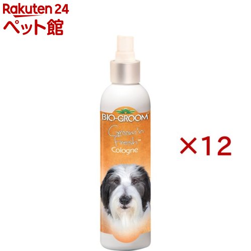 お店TOP＞ペットのサークル・雑貨など＞ペットの雑貨・ケアグッズ＞犬用シャンプー・リンス＞バイオグルーム グルーミンフレッシュ コロン (236ml×12セット)【バイオグルーム グルーミンフレッシュ コロンの商品詳細】●グルーミンフレッシュシャンプーは香りの人気が高い為、専用のコロンが出来ました。●爽やかで清潔な香りのするペット用コロンです。【使用方法】・ペットから12〜20cm程度離して均等にスプレーして下さい。但し、目や傷口に直接スプレーしないようにして下さい。尚、スキントラブルのあるペットには使用しないで下さい。【成分】エチルアルコール、香料、水【ブランド】バイオグルーム【発売元、製造元、輸入元又は販売元】イシイ※説明文は単品の内容です。リニューアルに伴い、パッケージ・内容等予告なく変更する場合がございます。予めご了承ください。(BIO-GROOM グルームンフレッシュ)・単品JAN：4562285580777イシイ530-0044 大阪市北区東天満2-9-11-14F06-6354-3136広告文責：楽天グループ株式会社電話：050-5306-1825[ペットのサークル・雑貨など/ブランド：バイオグルーム/]