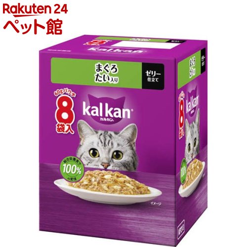 KALKAN - カルカン パウチ まぐろ たい入り 成猫 キャットフード ウェットフード(60g×8袋入)【カルカン パウチ】[キャットフード ウェットフード]