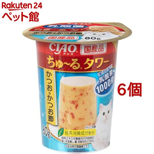チャオ ちゅ～るタワー かつお＆かつお節(80g*6個セット)【ちゅ～る】のサムネイル