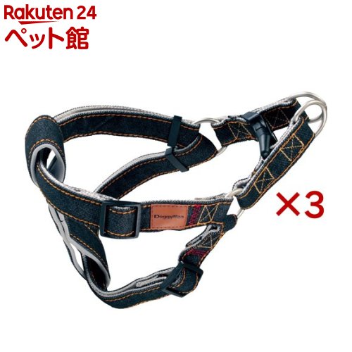 Doggy's Tailor ドッグハーネス どうわ L デニムスタイル ブラック(3セット)【Doggy's Tailor】