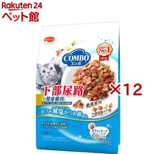 コンボ 猫下部尿路の健康維持 まぐろ味・減塩かつお節添え(120g*5袋入*12コセット)【2112_mtmr】【コンボ(COMBO)】[キャットフード]