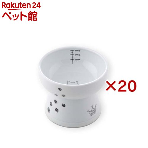 猫壱 ハッピーダイニング 脚付ウォーターボウルハイタイプ 猫柄 シリコン付き(20セット)【猫壱】