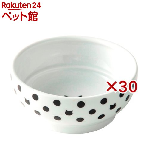 猫壱 ハッピーダイニング フードボウル 水玉(30セット)【猫壱】