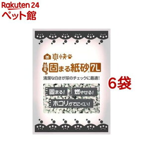 猫砂 爽快 国産固まる紙砂(7L*6コセット)【オリジナル 猫砂】