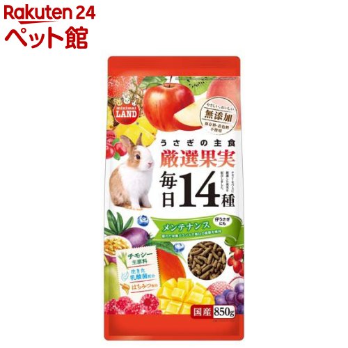 うさぎの毎日14種 厳選果実 メンテナンス(850g)【ミニマルランド】