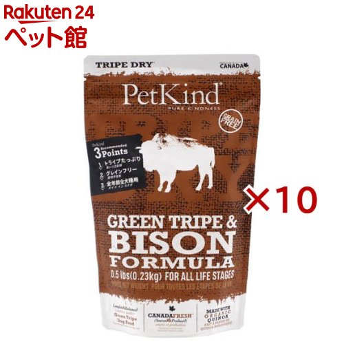 PK TripeDry グリーントライプ＆バイソン(230g×10セット)