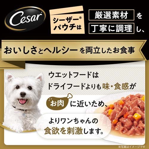 シーザー ごろっと蒸しささみ チーズ・彩り野菜入り 成犬用 ウェットフード(70g*4袋セット)【d_cesar】【シーザー(ドッグフード)(Cesar)】[ドッグフード]