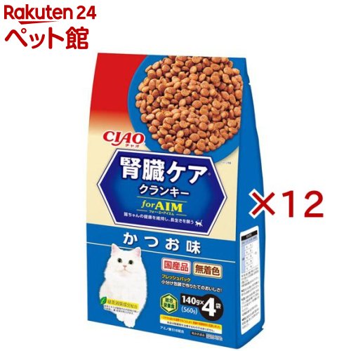チャオ 腎臓ケアクランキー かつお味(4袋入×12セット(1袋140g))