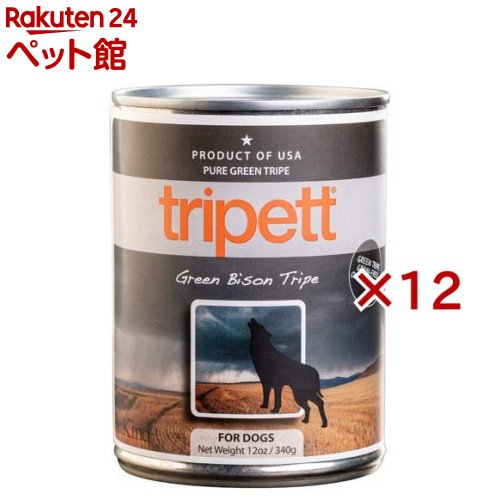 お店TOP＞犬用品＞ドッグフード(ウェットフード)＞成犬用ウェットフード＞その他ブランド＞ペットカインド トライペット グリーンバイソントライプ (340g×12セット)【ペットカインド トライペット グリーンバイソントライプの商品詳細】●お腹の健康維持、皮膚・被毛の健康維持に！●100％穀物不使用。99％以上トライプ配合。【ペットカインド トライペット グリーンバイソントライプの原材料】グリーンバイソントライプ、水(加工処理に必要な量のみ)、グアガム【栄養成分】粗タンパク質：11％以上、粗脂質：7％以上、粗繊維質：0.5％以下、水分：79.8％以下、粗灰分：1％以下、オメガ6：0.15％以上、オメガ3：0.14％以上、85.0kcal／100g【発売元、製造元、輸入元又は販売元】リードバディ※説明文は単品の内容です。リニューアルに伴い、パッケージ・内容等予告なく変更する場合がございます。予めご了承ください。・単品JAN：832701000184リードバディ〒658-0022 兵庫県神戸市東灘区深江南町4丁目10-25078-414-3255広告文責：楽天グループ株式会社電話：050-5306-1825[犬用品]