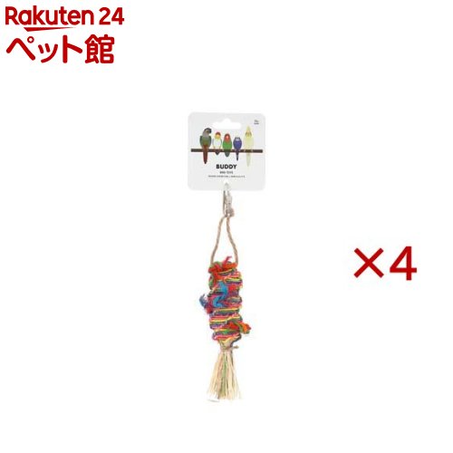 お店TOP＞小動物・鳥・は虫類・昆虫＞鳥 用品＞ループ バディ レインボーロケット (4セット)【ループ バディ レインボーロケットの商品詳細】●やさしい繊維素材を使った、鳥に安心のタッセルトイ。●ふわっと揺れるラフィアが自然な刺激を与え、遊びながら気分転換できます。●シンプルな構造で扱いやすく、初めてのおもちゃにもおすすめです。●「つつく・ほぐす・引っ張る」の動きを自然に引き出し、ストレス解消や退屈防止に適しています。【規格概要】材質：サイザル、麻、ラタン、ラフィア、金属サイズ：5.5×23.1×4.5cm、16g【注意事項】・当製品は鳥用おもちゃです。他の目的には使用しないで下さい・誤飲防止のため、商品が壊れた場合は早めに交換してください・万が一誤飲し、様子がおかしい場合は獣医師にご相談ください・自然素材を使用しているため、色ムラがある場合があります・各パーツの色は画像と異なる場合があります【発売元、製造元、輸入元又は販売元】ルークラン※説明文は単品の内容です。リニューアルに伴い、パッケージ・内容等予告なく変更する場合がございます。予めご了承ください。・単品JAN：4582719389363ルークラン千葉市緑区あすみが丘2-1-4 花澤ビル3F043-205-1024広告文責：楽天グループ株式会社電話：050-5306-1825[小動物・鳥・は虫類・昆虫]
