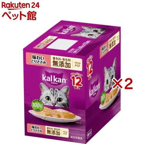 カルカン パウチ やわらかパテ とりささみ 着色料発色剤 無添加 キャット ウェット(12袋入×2セット(1袋60g))【カルカン パウチ】[キャットフード ウェットフード]のサムネイル