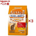 オールウェル 早食いが気になる猫用 チキン 挽き小魚とささみパウダー入り(375g*4袋入*3箱セット)