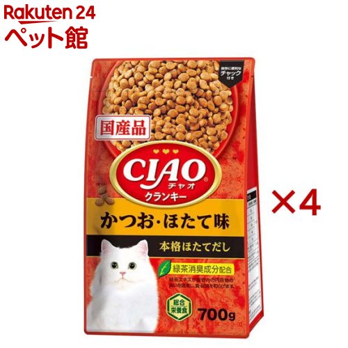 樂天商城 - CIAOクランキー かつお・ほたて味 本格ほたてだし(700g×4セット)