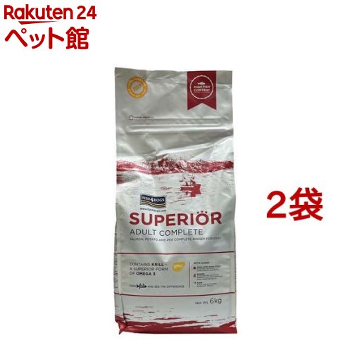 スーペリア アダルト(6kg*2袋セット)【FISH4DOGS】(4)
