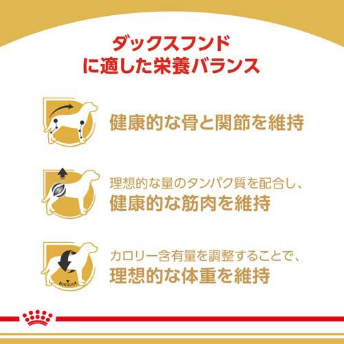 ロイヤルカナン ブリード ヘルス ニュートリション ダックスフンド 成犬用(1.5kg×3...