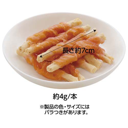 素材そのまま 天然牛皮とササミの歯みがきガム ササミ巻き 野菜入り(12本入×6セット)【ペティオ(Petio)】