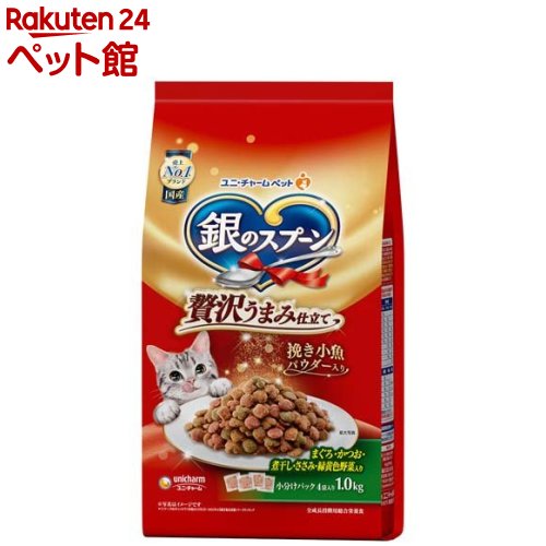 ユニチャーム 贅沢うまみ仕立て まぐろ・かつお・煮干し・ささみ・緑黄色野菜入り 1kg