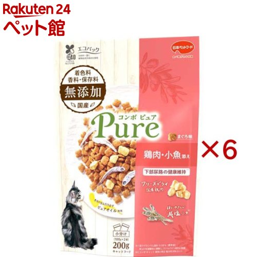 コンボ キャット ピュア まぐろ味・鶏肉・小魚添え(200g×6セット)【コンボ ピュア】のサムネイル