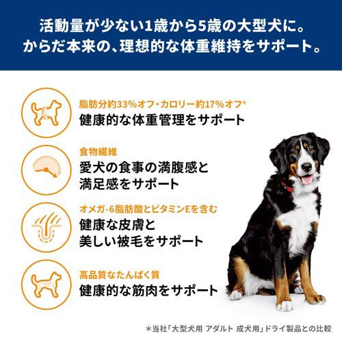 ドッグフード アダルトライト 大型犬 1歳以上 チキン 肥満 大袋 大容量(12kg*2袋セット)【ヒルズ サイエンスダイエット】[ドライ 大型犬]
