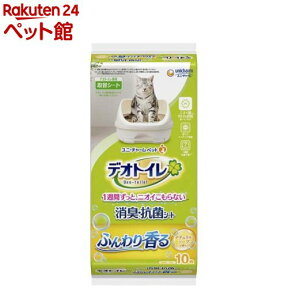 デオトイレ ふんわり香る消臭・抗菌シート ナチュラルソープの香り(10枚入)【デオトイレ】