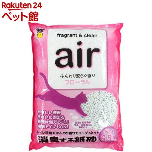 猫砂 air 消臭する紙砂 フローラル(6.5L)