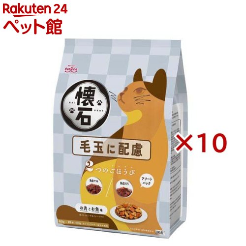 樂天商城 - 懐石 2つのごほうび 毛玉に配慮 猫用(600g×10セット)【懐石】