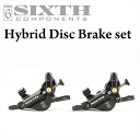 SIXTHcomponents Hybrid Disc Brake set( シックスコンポーネンツ ハイブリッド ディスクブレーキ セット ) ディスクブレーキ キャリパー 前後セット ワイヤー から 油圧に変換 クロスバイク ロードバイク MTB パーツ 部品 カスタム にも 最適