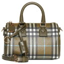 バーバリー ロンドン Burberry バッグ レディース ショルダーバッグ ポシェット ミニボストンバッグ 2Way チェック柄 かばん 鞄 【送料無料】 ブランド バーバリー正規品販売店 直営アウトレット店より直輸入