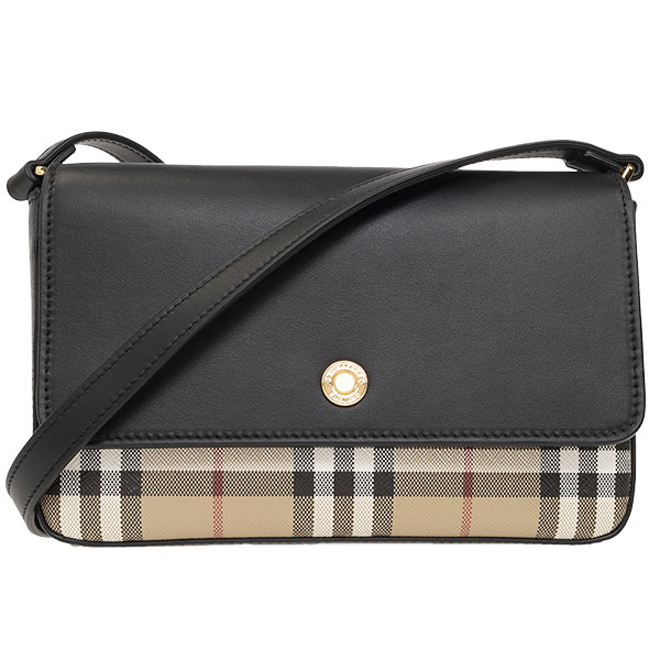 バーバリー ロンドン Burberry バッグ レディース ショルダーバッグ ポシェット レザー チェック柄 かばん 鞄 【送料無料】 ブランド バーバリー正規品販売店 直営アウトレット店より直輸入