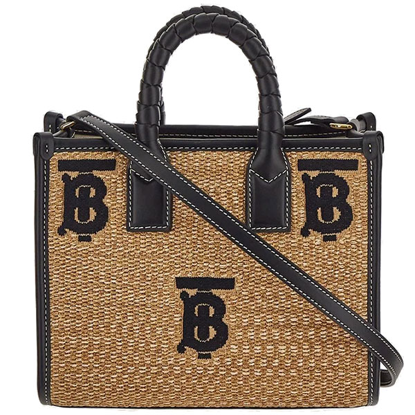 バーバリー ロンドン Burberry バッグ レディース かごバッグ トートバッグ トート 2Way TB柄 モノグラム シグネチャー かばん 鞄 【送料無料】 ブランド バーバリー正規品販売店 直営アウトレット店より直輸入