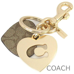 コーチ COACH キーホルダー レディース バッグチャーム キーリング ハート シグネチャー ナスカン付き 【送料無料（ネコポス メール便）】 ブランド コーチ正規品販売店 直営アウトレット店より直輸入 【あす楽】